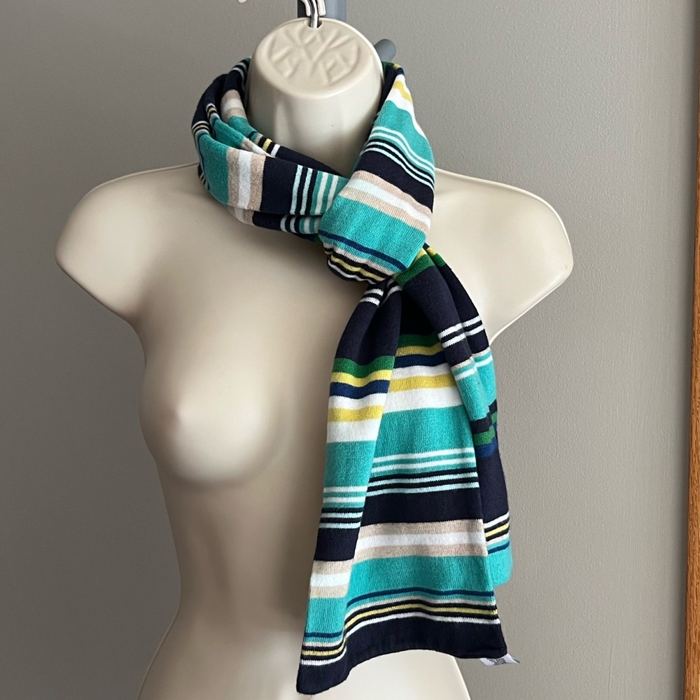 BOGO GAP Womens Navy Striped Scarf